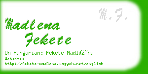 madlena fekete business card